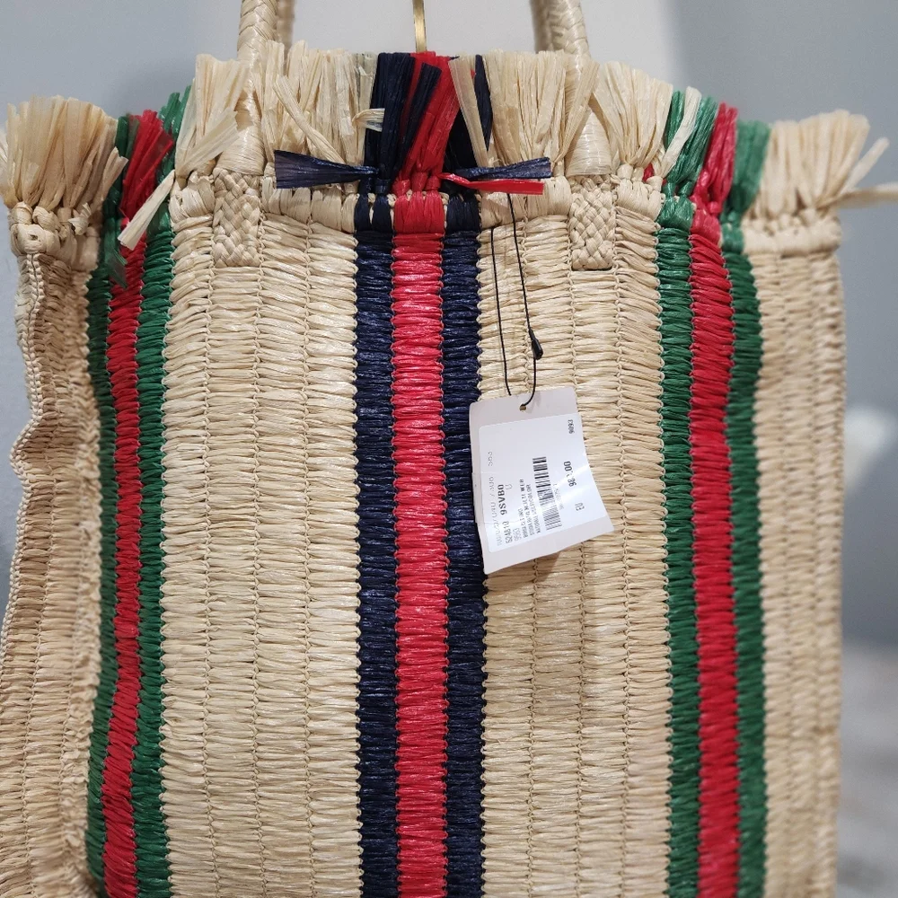 Gucci Natural Woven Straw Cestino tote - Picture 2 of 10
